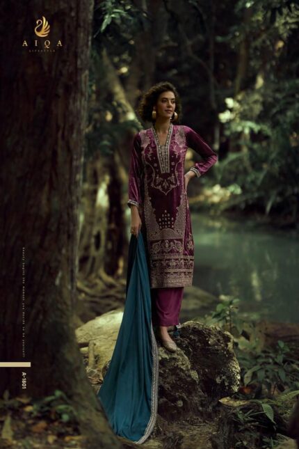 Aiqa Velvet Suit Set