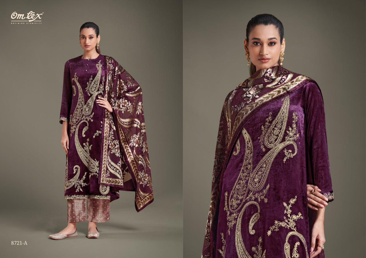 Omtex Ritha 23 | Pure Viscose Velvet Suit