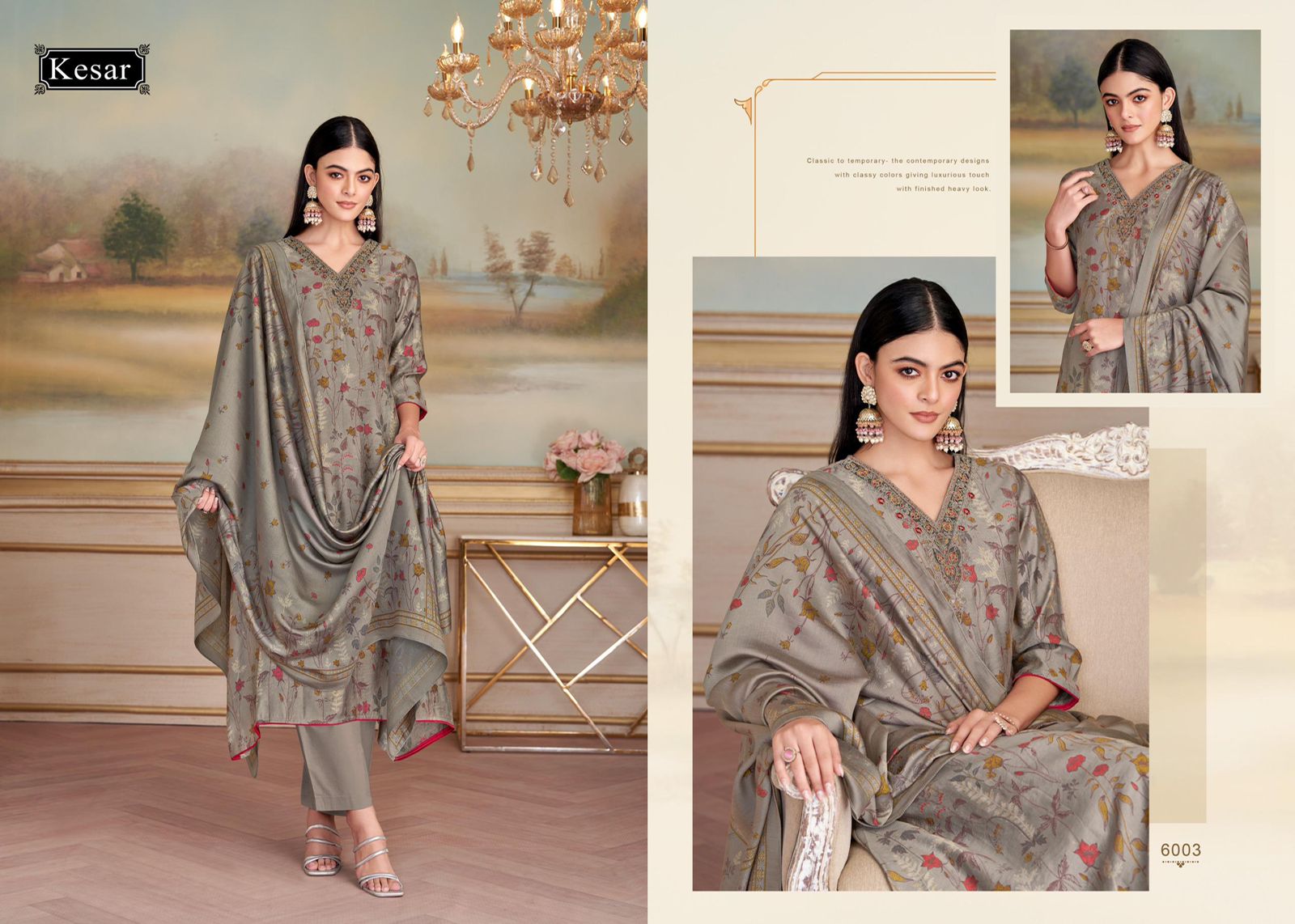 Kesar Rutbah Elegant Pashmina Suit
