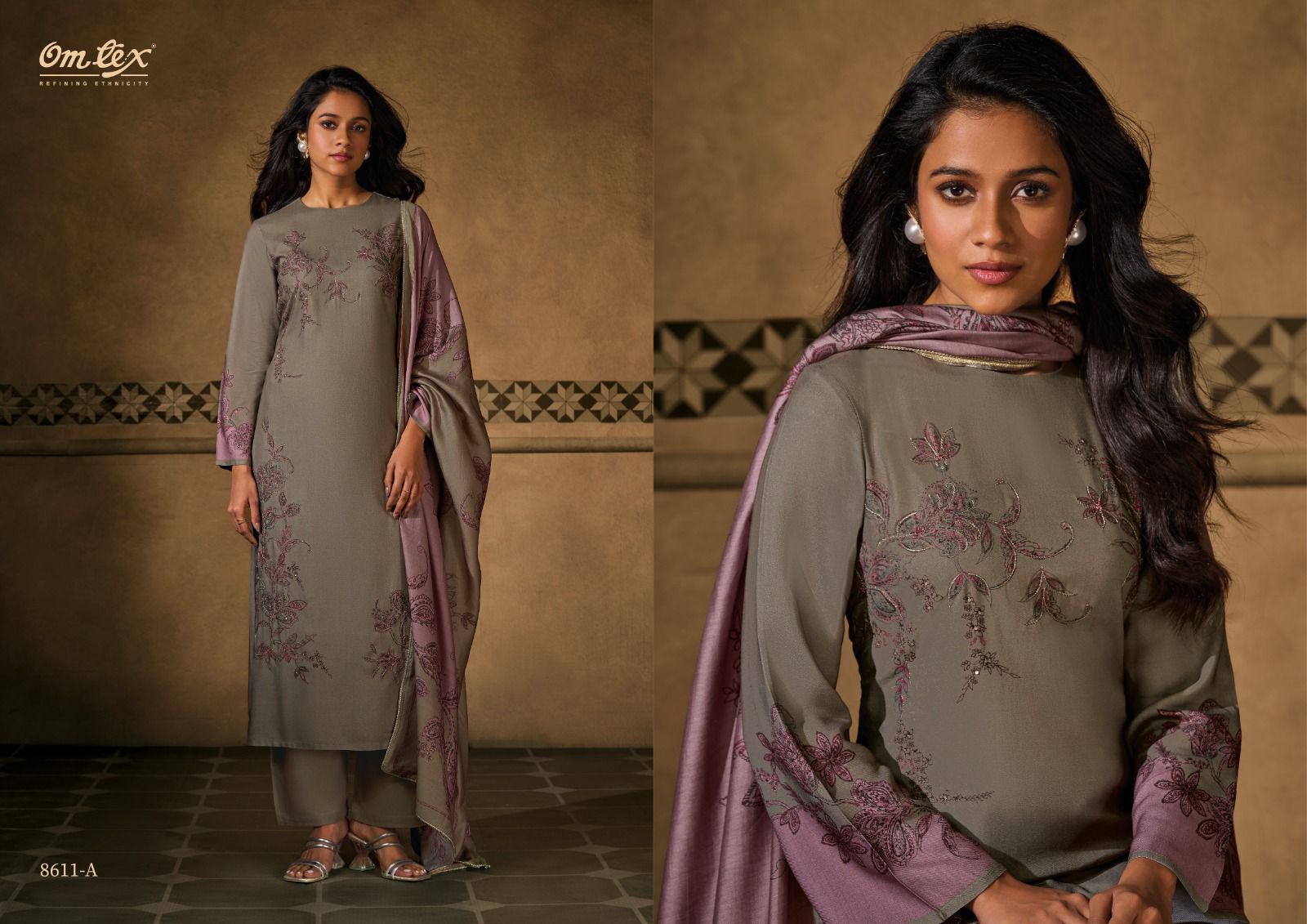 Omtex Sophia – Pure Pashmina Digital Printed Suit