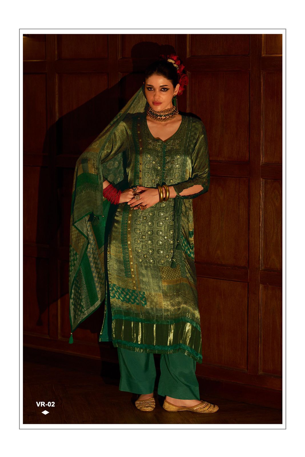 Varsha Velour – Gaji Silk Woven Digital Printed