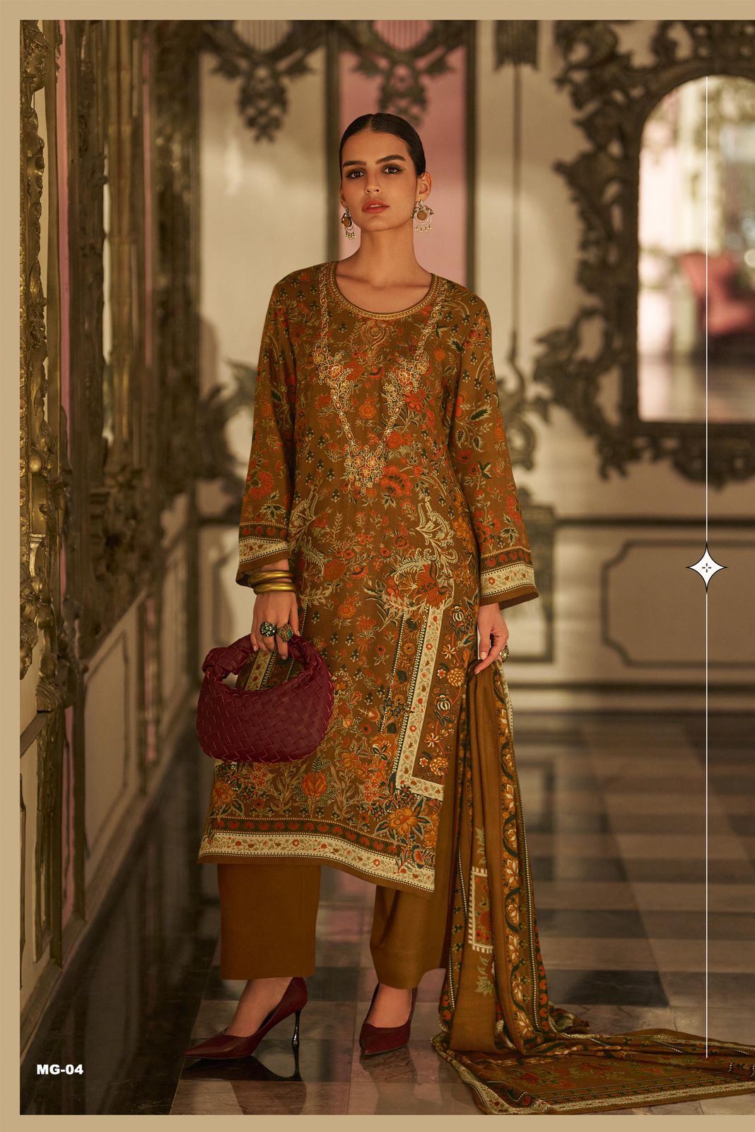 Varsha Manolia – Viscose Pashmina Printed Suit