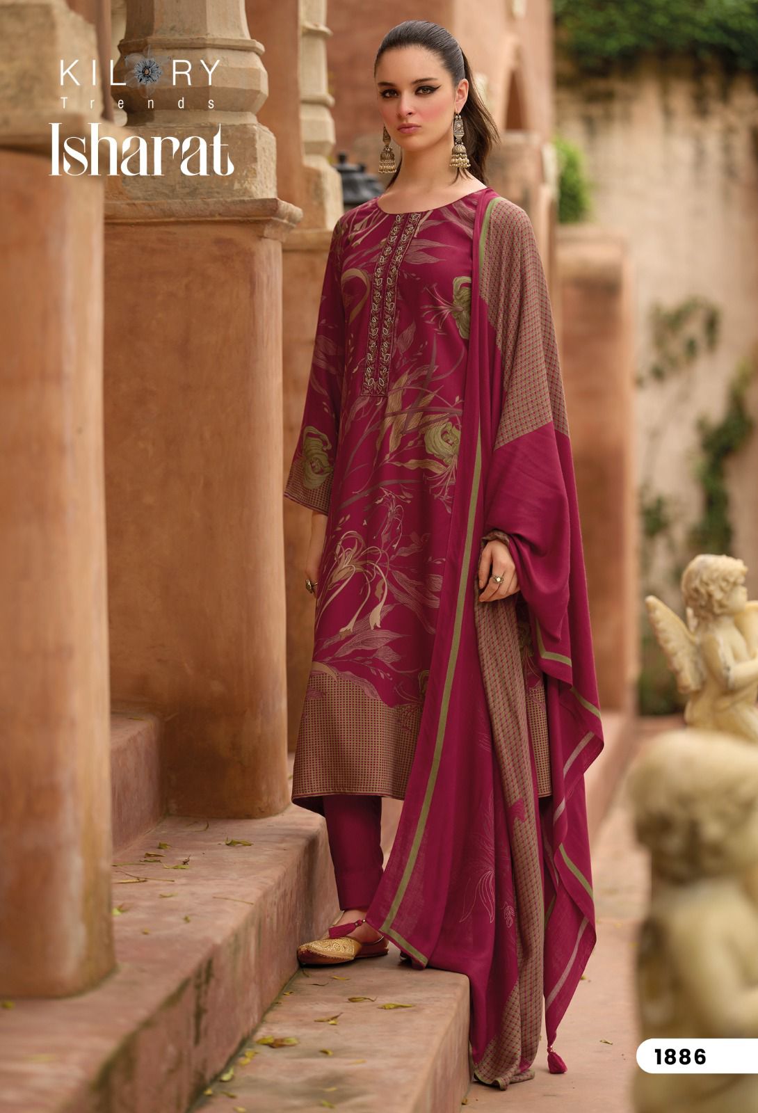 Kilory Trends Isharat – Pure Viscose Pashmina Suit