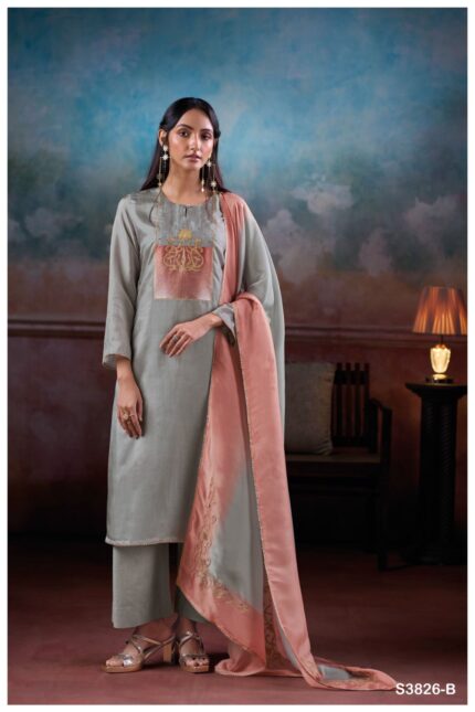 Ganga Latest Silk Suit