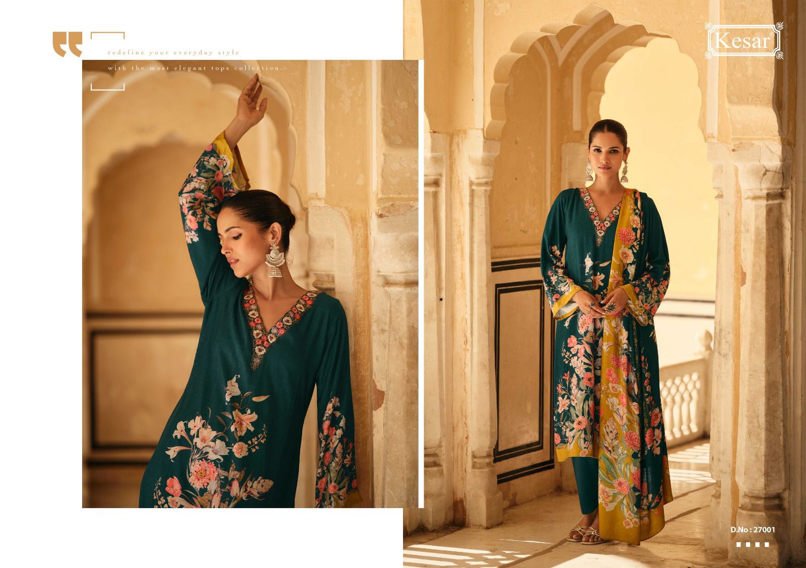 Kesar Jannat | Pure Pashmina Suit with Digital Print