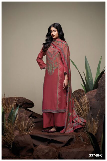 Ganga New Ladies Pashmina Suit