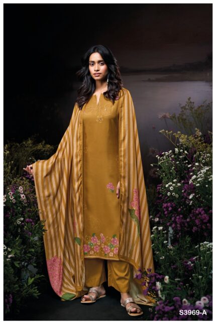 Ganga Latest Pashmina Suit Set
