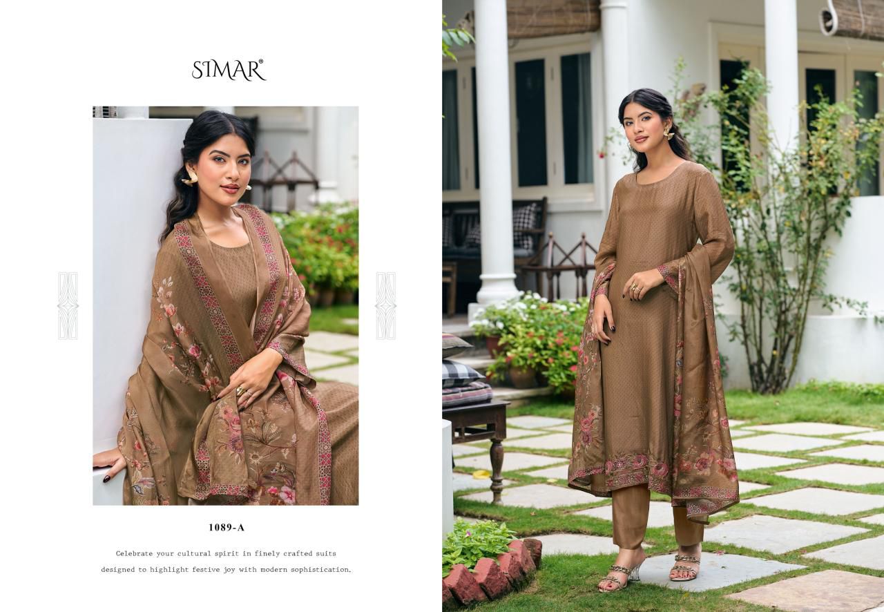 Simar Samhita – Organza Digital Print & Hand Work Suit Set