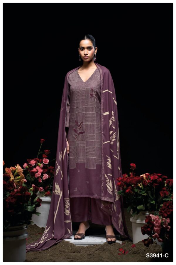 Ganga Pyrrha Embroidered Suits