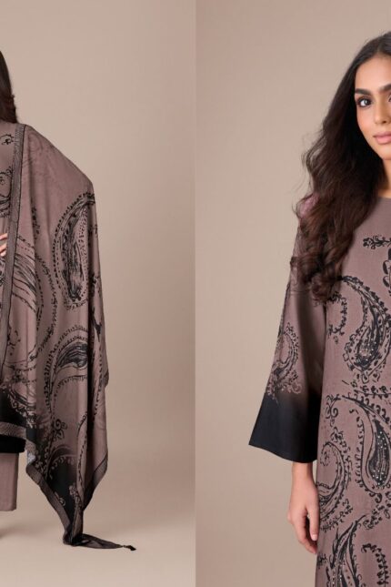 Omtex Olive Pashmina Suit Set