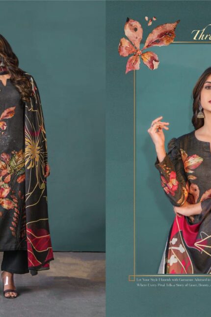 Glossy Simar Ladies Pashmina Suit