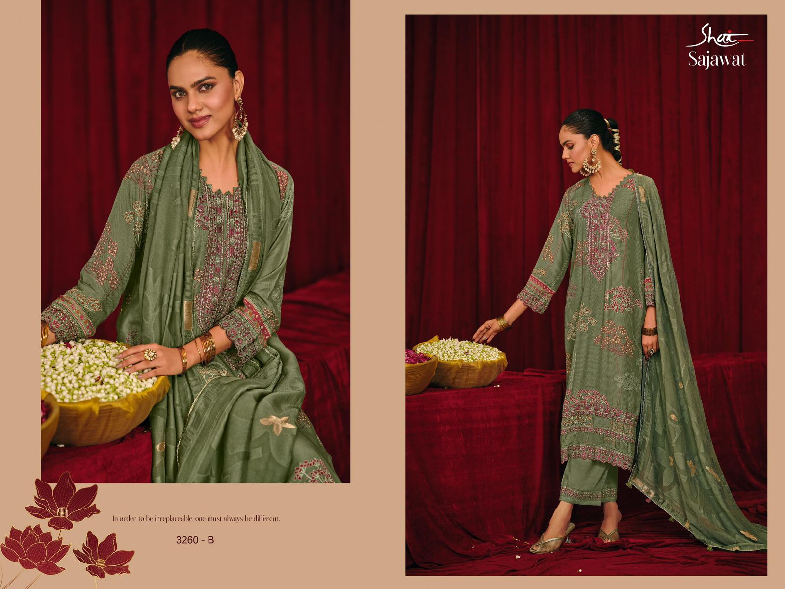 Jay Vijay Sajawat 3260 – Moga Checks Silk Suit