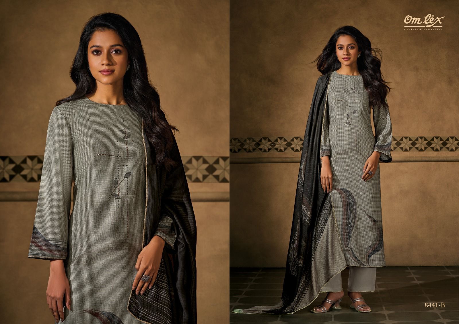 Omtex Ava – Kashmere Checks Digital Print