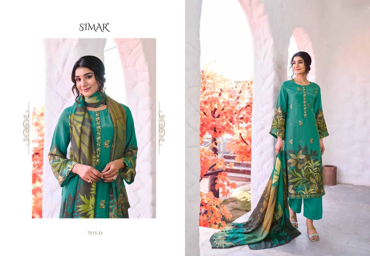 Simar Arushi 7035 – Pure Natural Crepe Digital Print