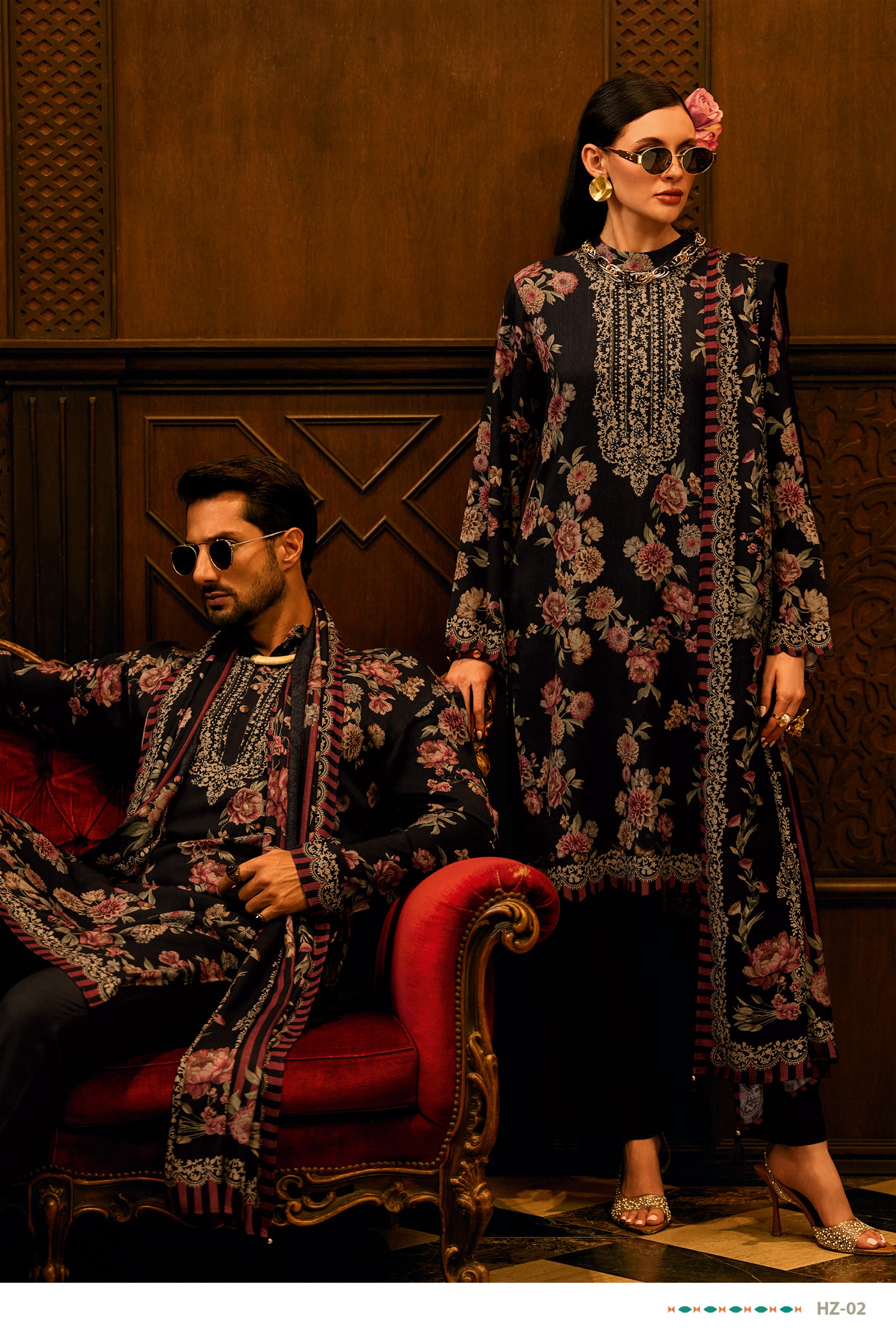 Varsha Hayzen – Corded Pashmina with Resham Hand Work