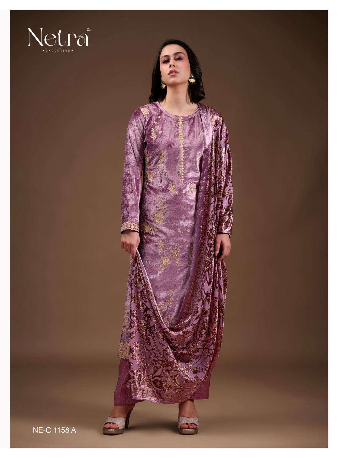 Netra Exclusive Presents SHIRAZ – Pure Velvet Embroidered
