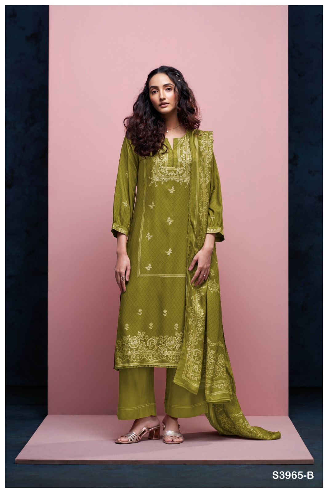 Ganga Shambhavi 3965 | Premium Pure Wool Pashmina Suit