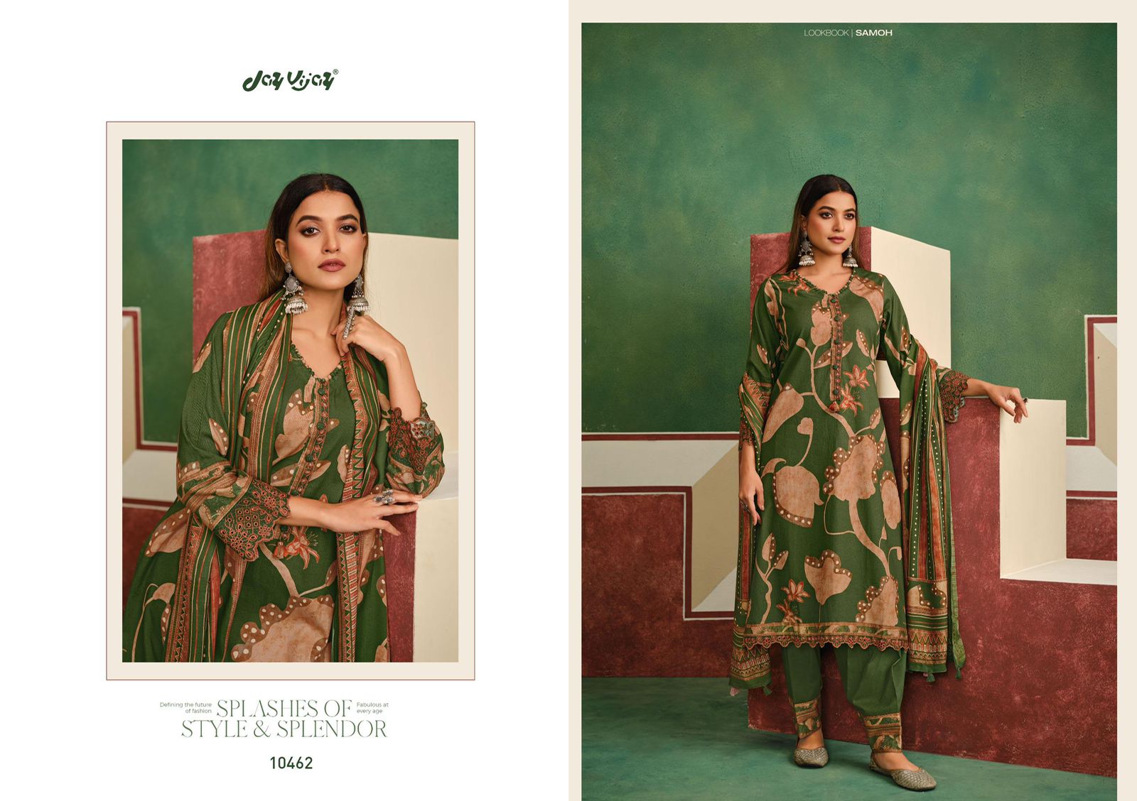 JayVijay Samoh 10461–10466 | Pure Premium Pashmina Suits