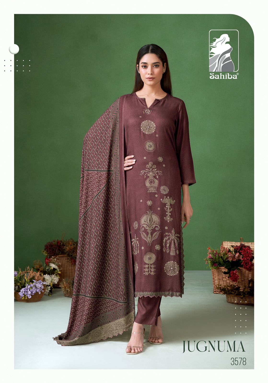 Sahiba Jugnuma | Pure Pashmina Twill Suit