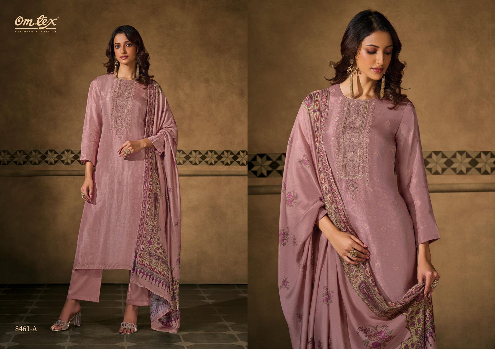 Omtex Freya – Rubina Silk Jacquard Suit