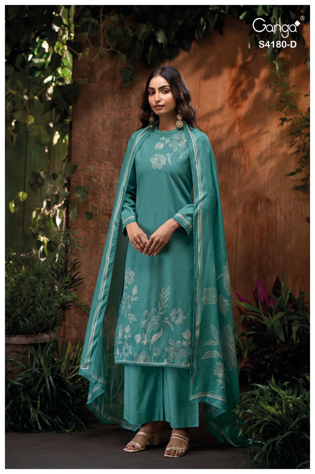 Ganga Zyla 4180 – Premium Pure Corduroy Printed