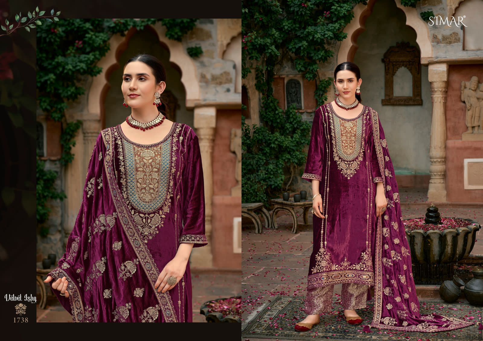 Simar velvet designer wholesaler suit in Bangalore