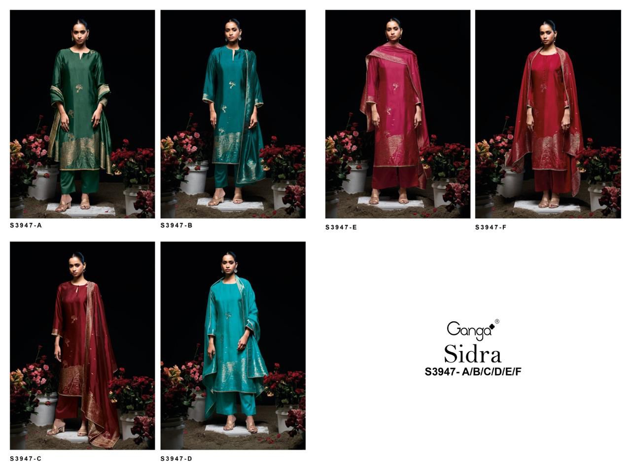 Ganga Sidra ladies suits wholesalers