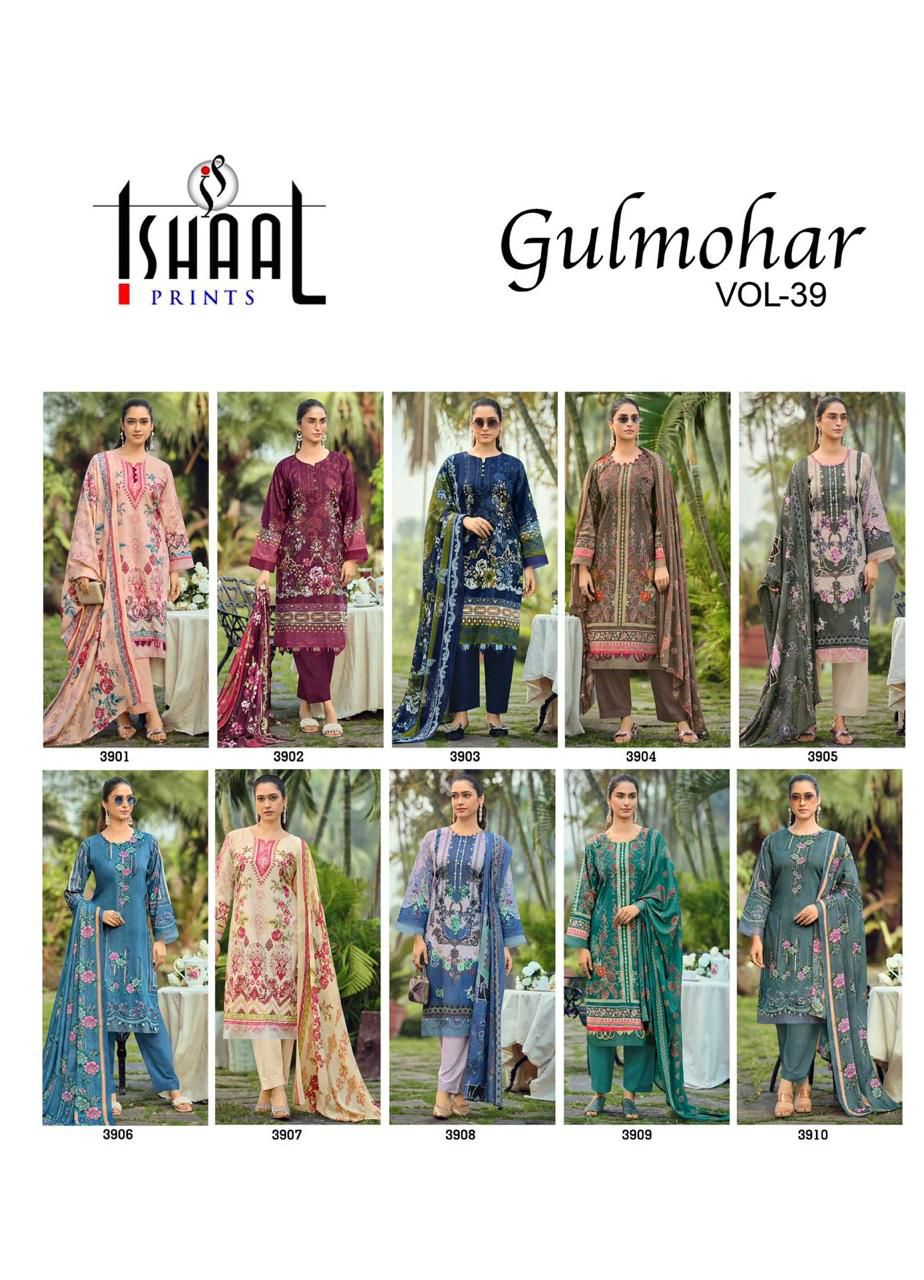 ISHAAL GULMOHAR VOL_39 LADIES SUITS WHOLESALERS