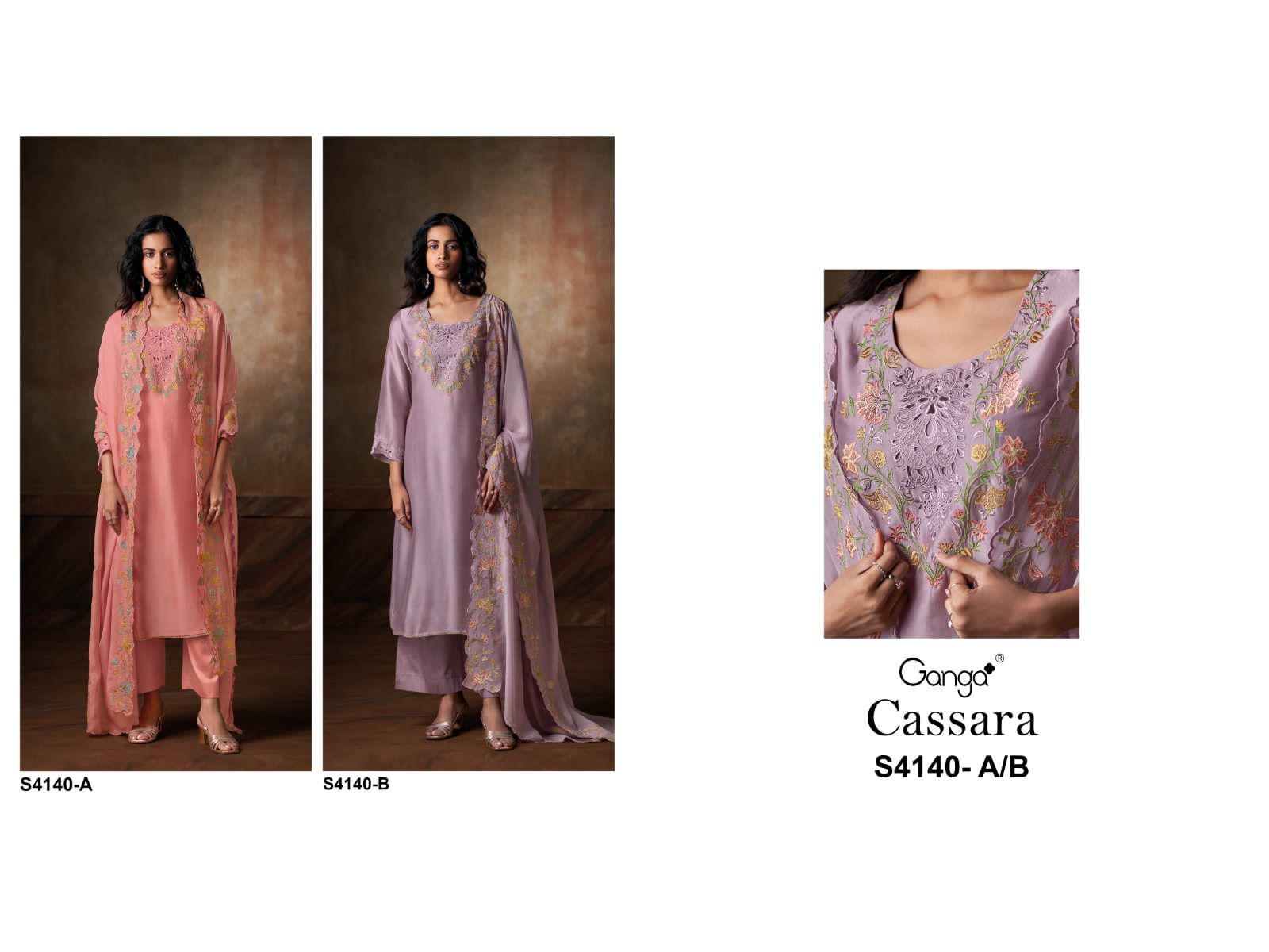 Ganga cassara 4140 ladies suits wholesalers