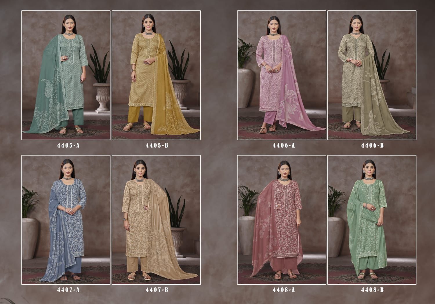 Rivaa Ragini 2 jam satin Digital print yock daman embroidery