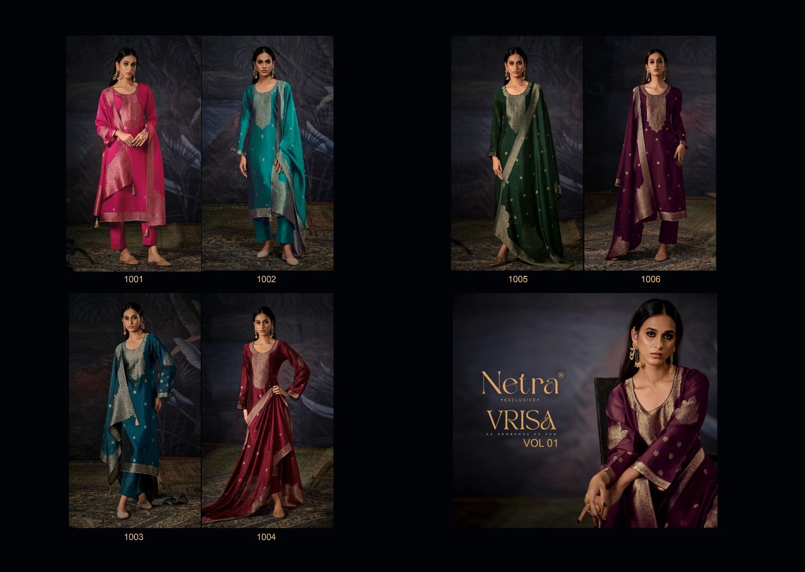 Netra vrisa vol -1 ladies suits wholesalers n manufacturers
