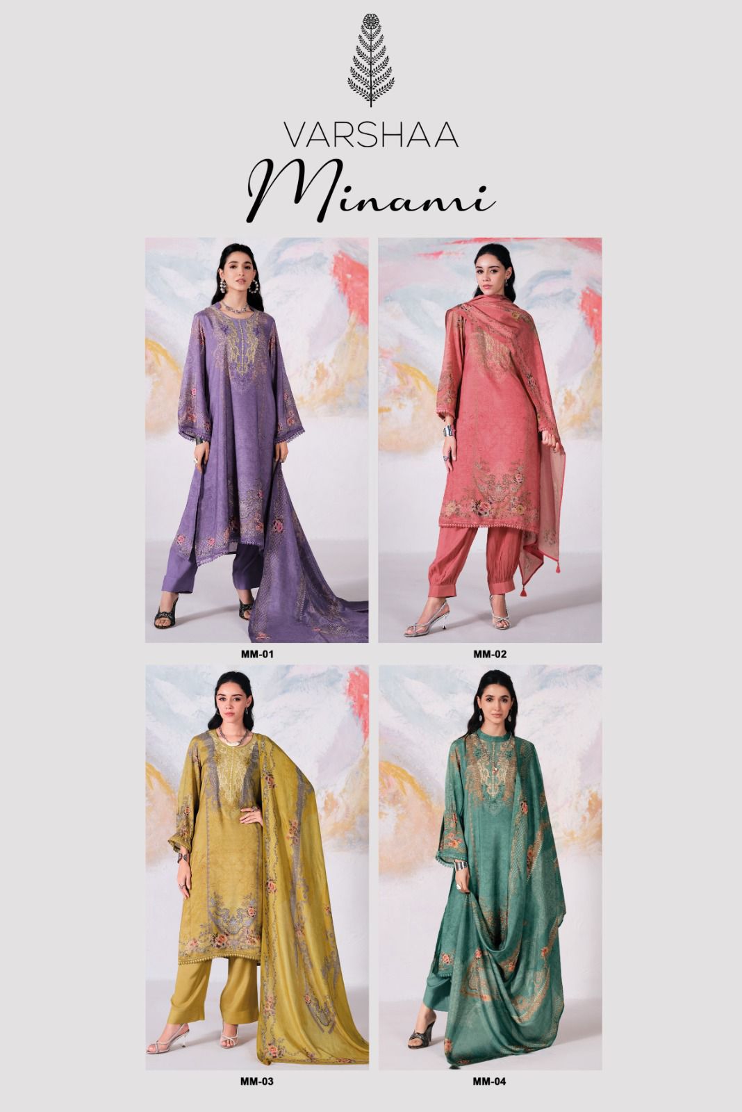 Varsha minami viscose muslin digitally printed