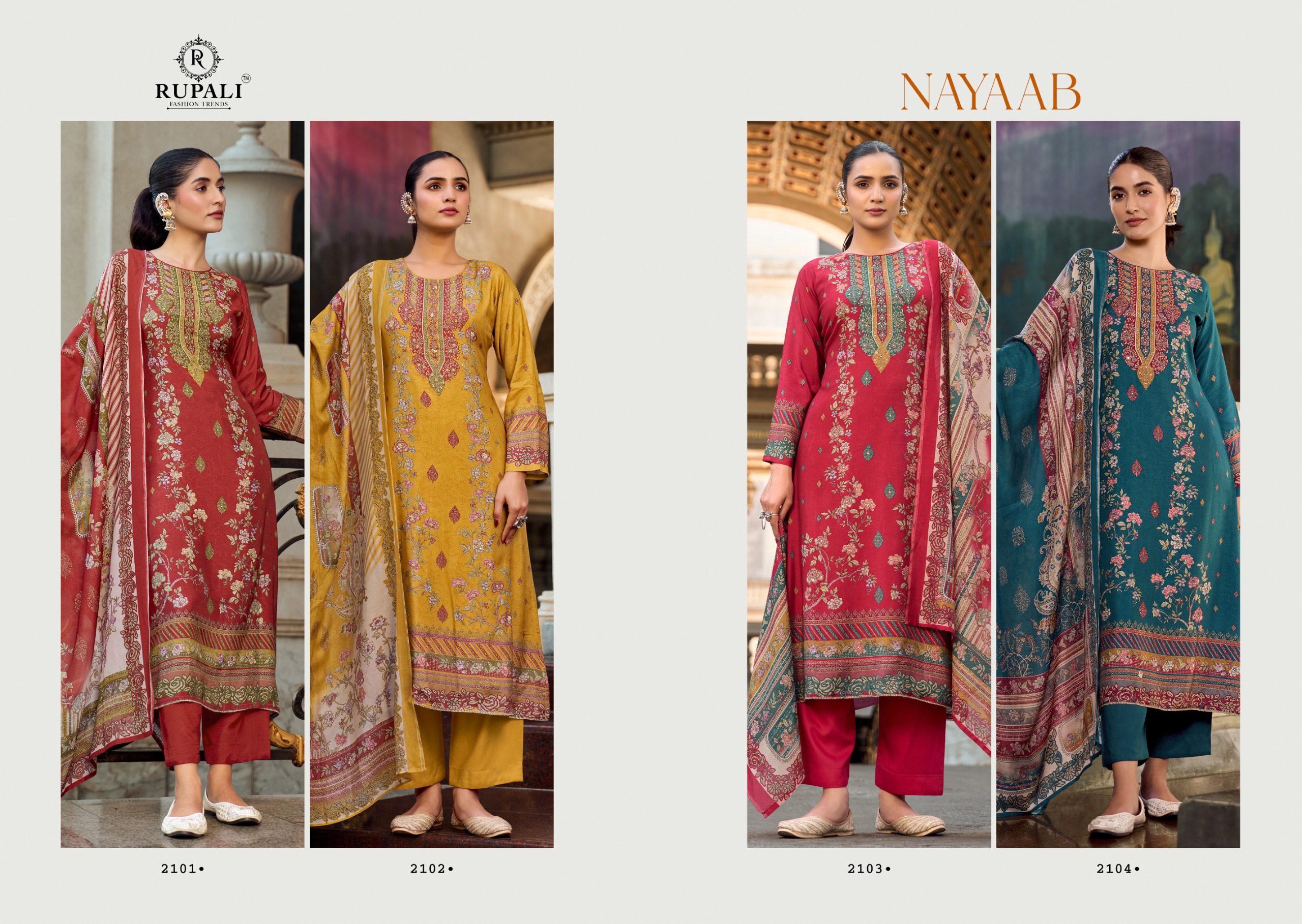 Rupali Nayaab  pure viscose muslin digital printed