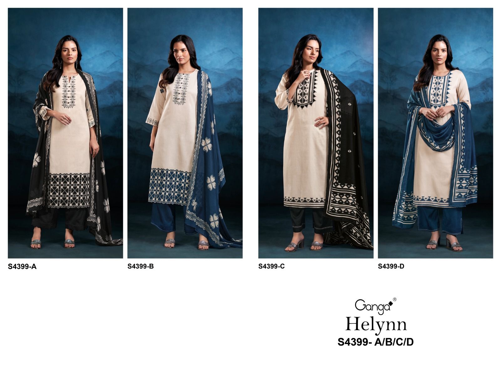 Ganga Helynn 4399 ladies suits wholesalers n manufacturers