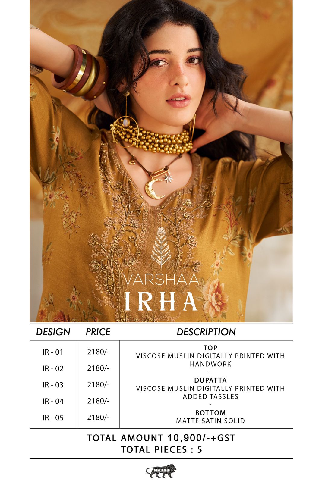 Varsha Irha viscose muslin digital printed