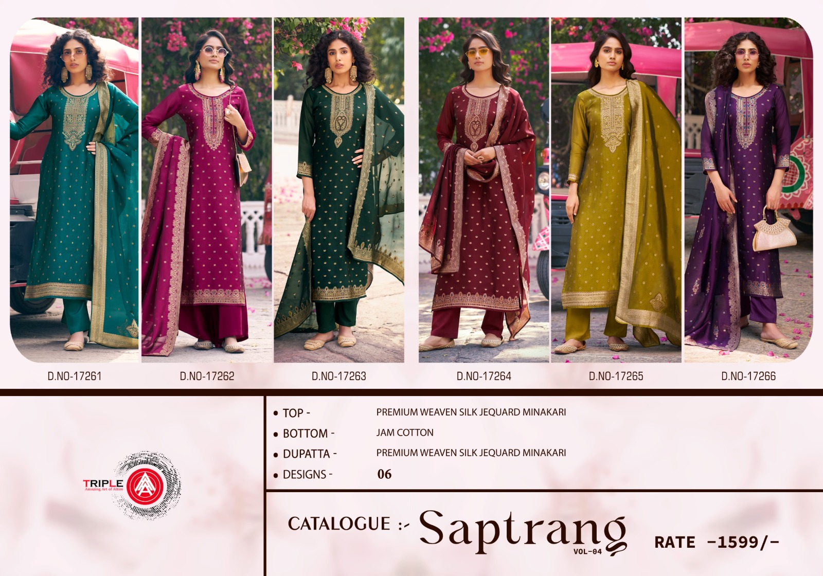 Kalarang Saptrang vol-4 ladies suits wholesalers