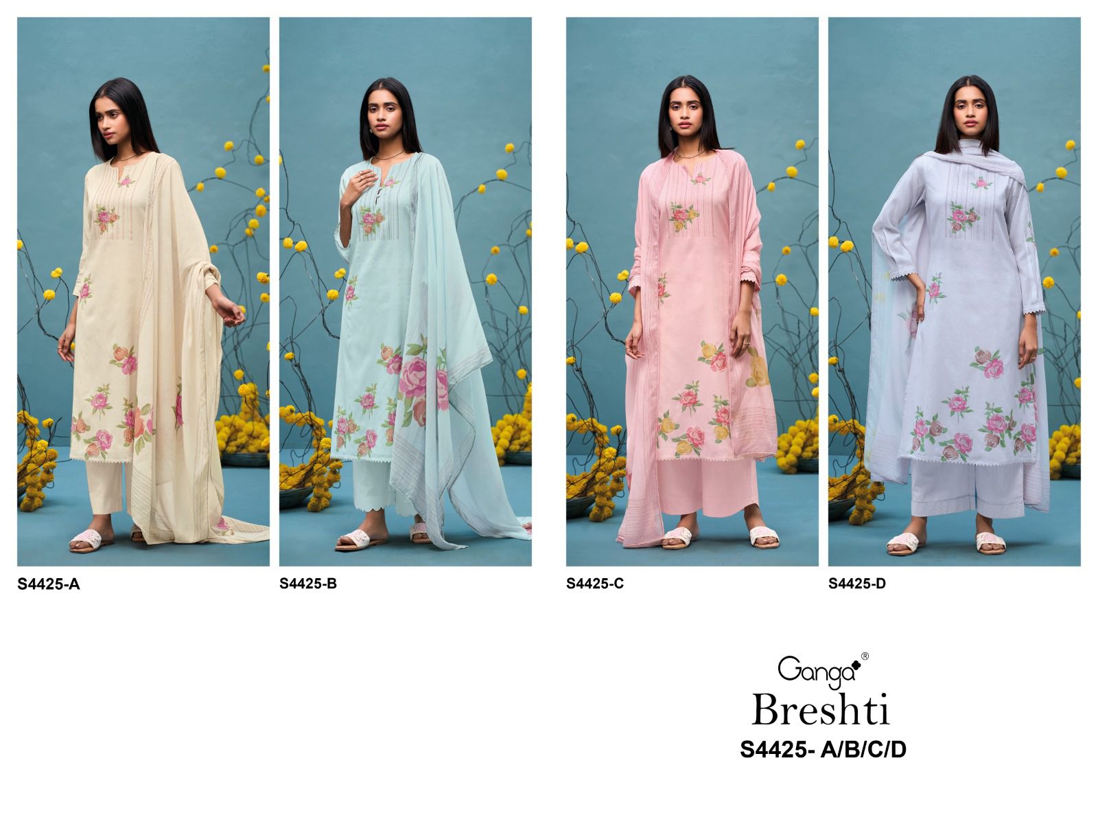 Ganga breshti 4425 ladies suits wholesalers n manufacturers