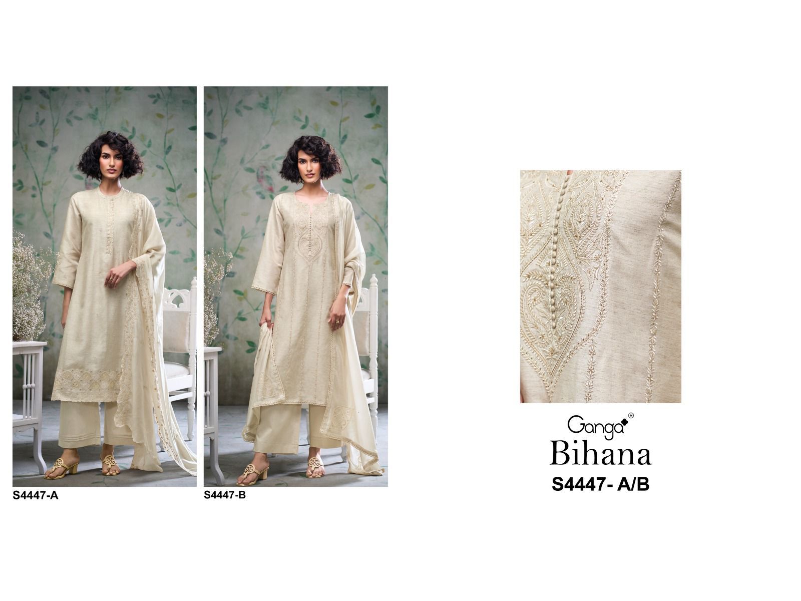 Ganga bihana 4447 ladiss suits wholesalers n manufacturers