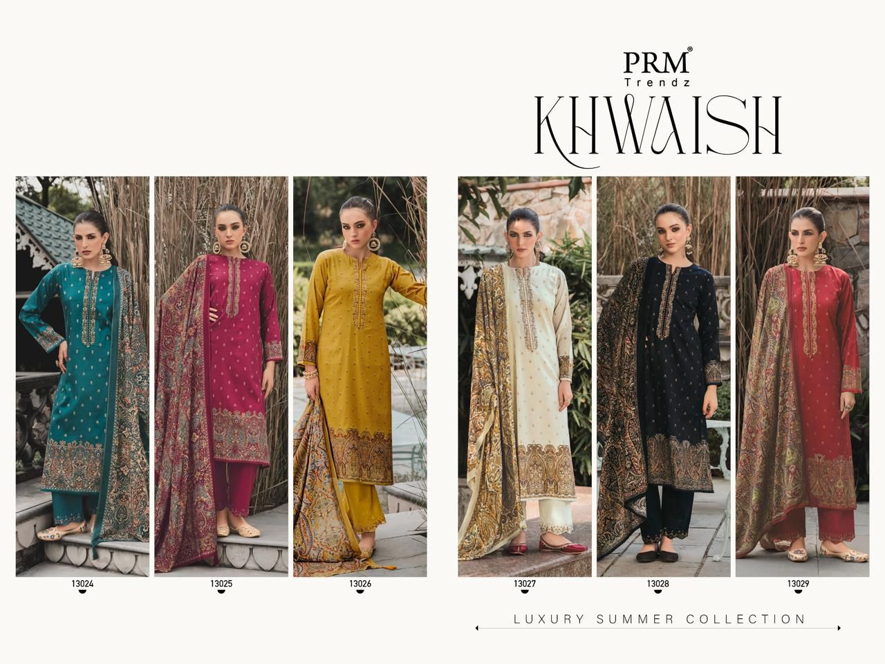 Prm khwaish ladies silk suits wholesalers