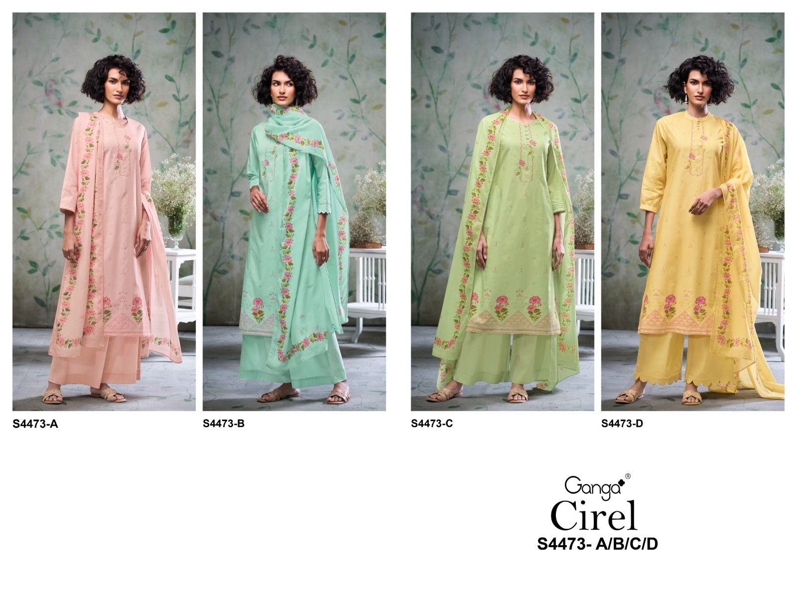 Ganga cirel 4473 ladies suits wholesalers