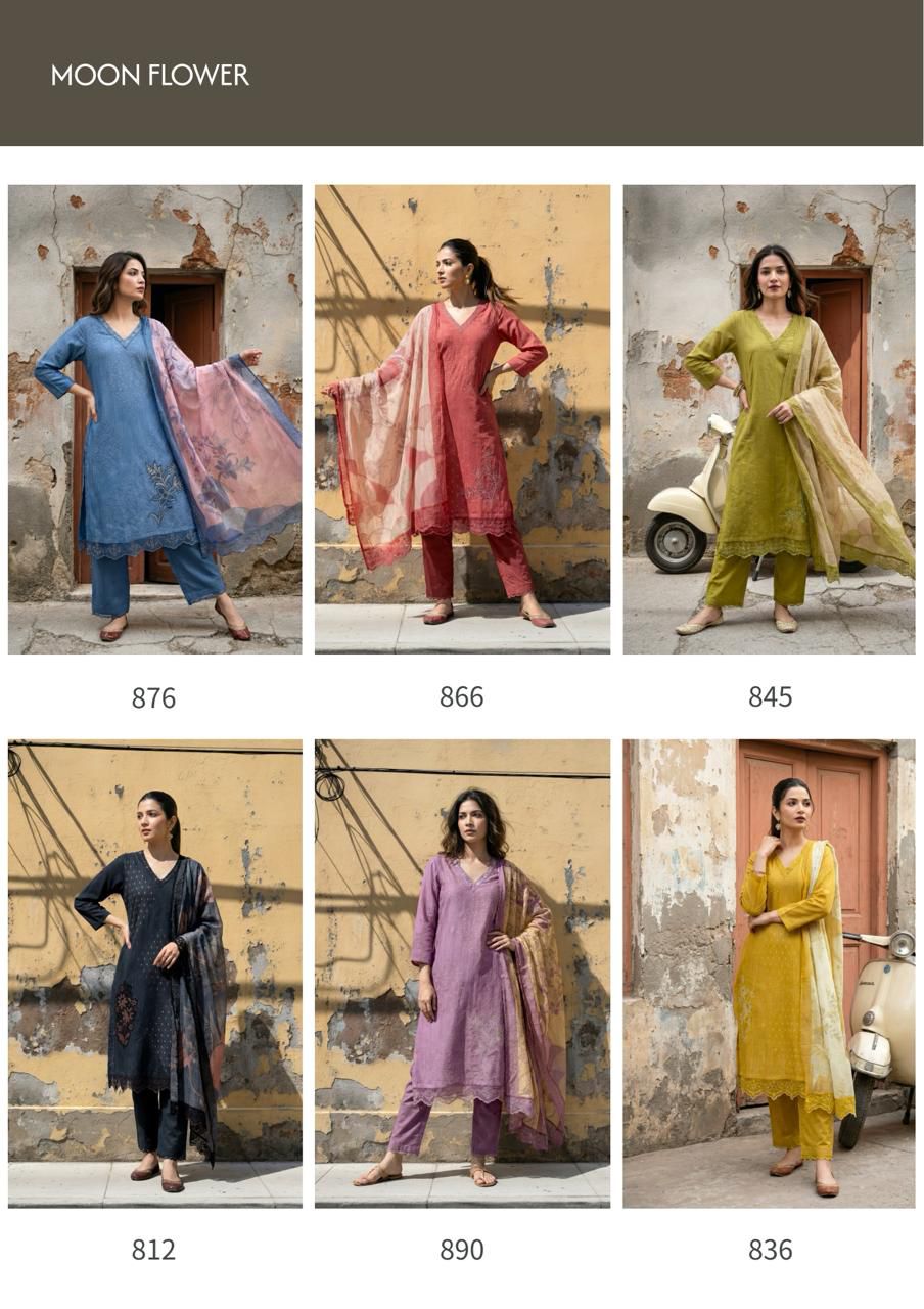 Sahiba moon flower ladies suits wholesalers