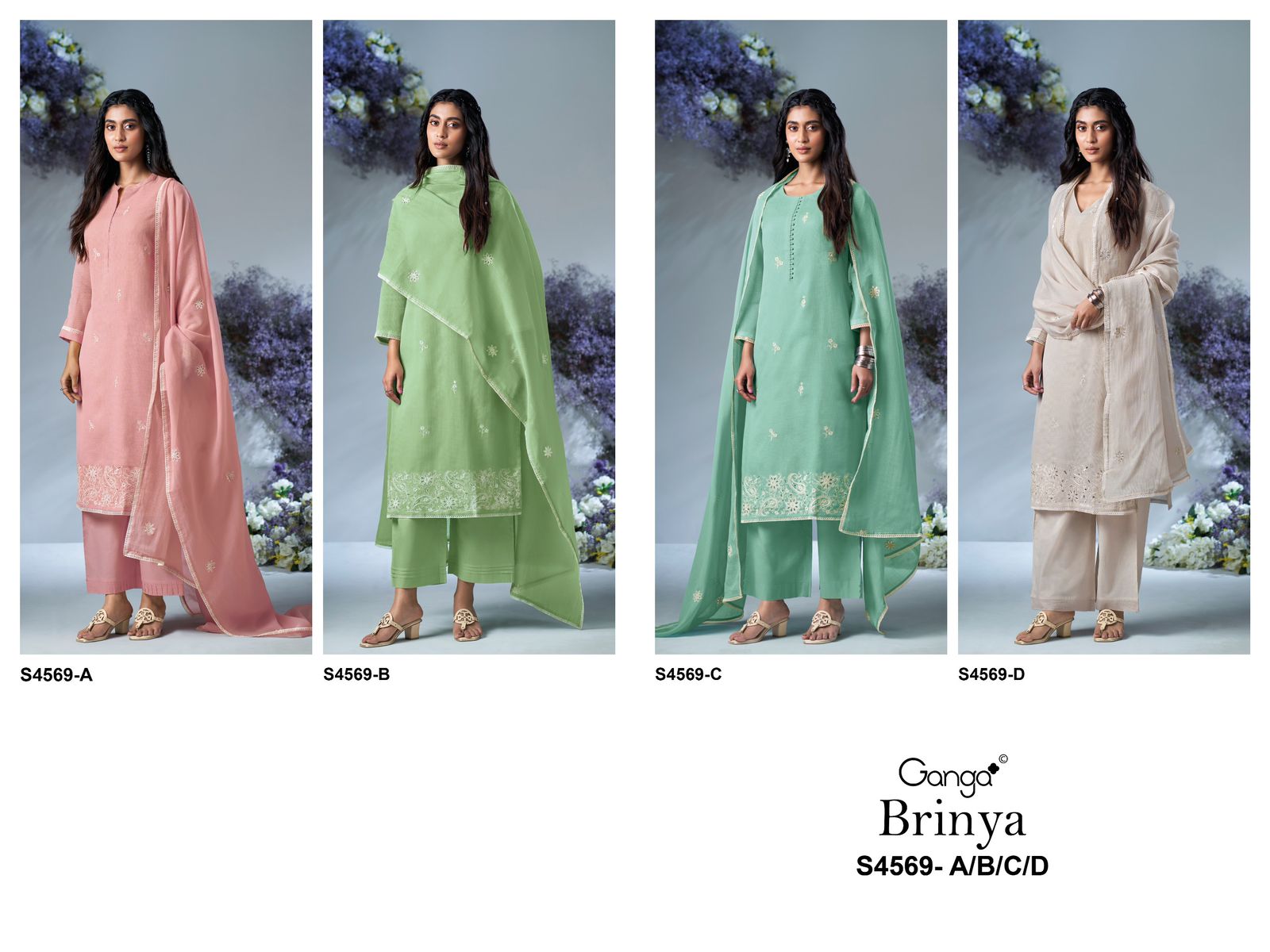 Ganga Brinya 4569 ladies suits wholesalers