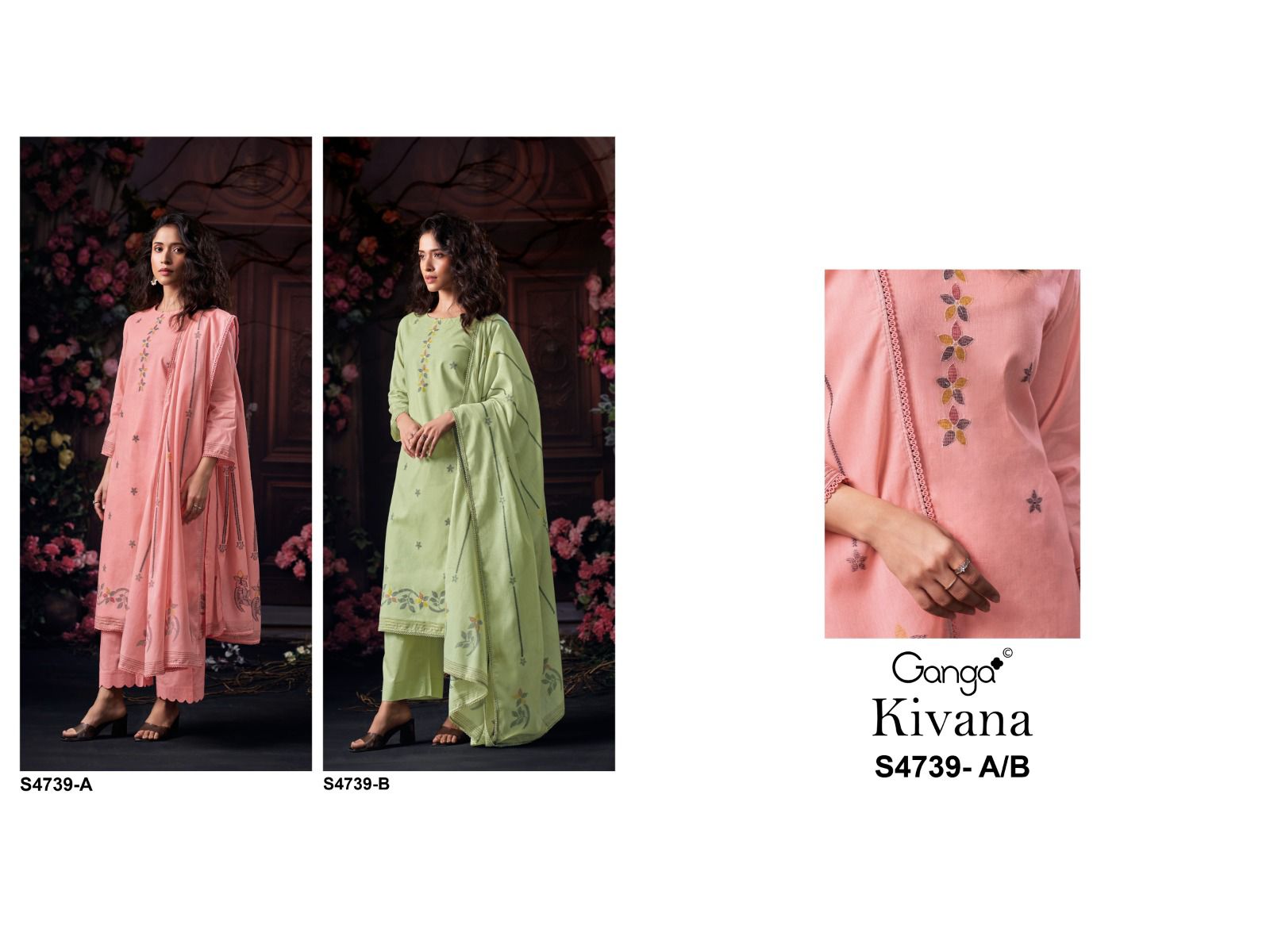 Ganga kivana 4739 ladies suits wholesalers