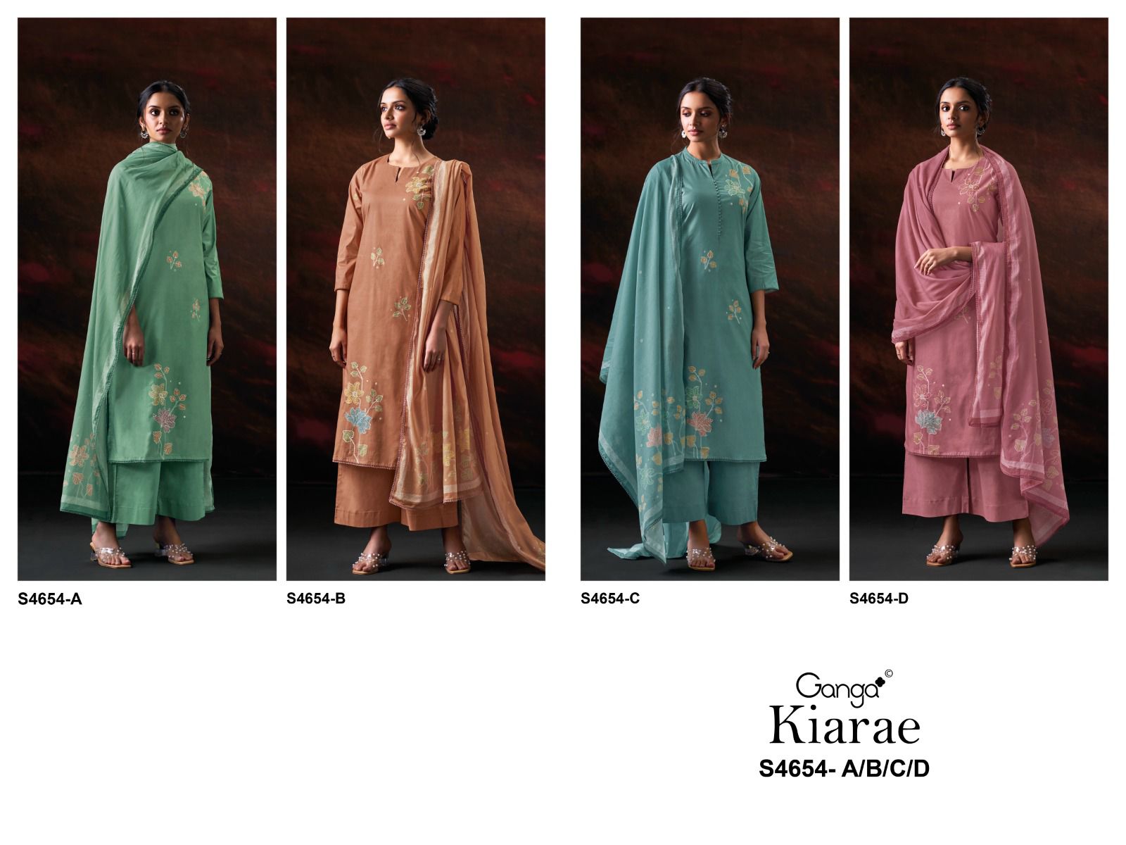 Ganga kiarae 4654 ladies suits wholesalers