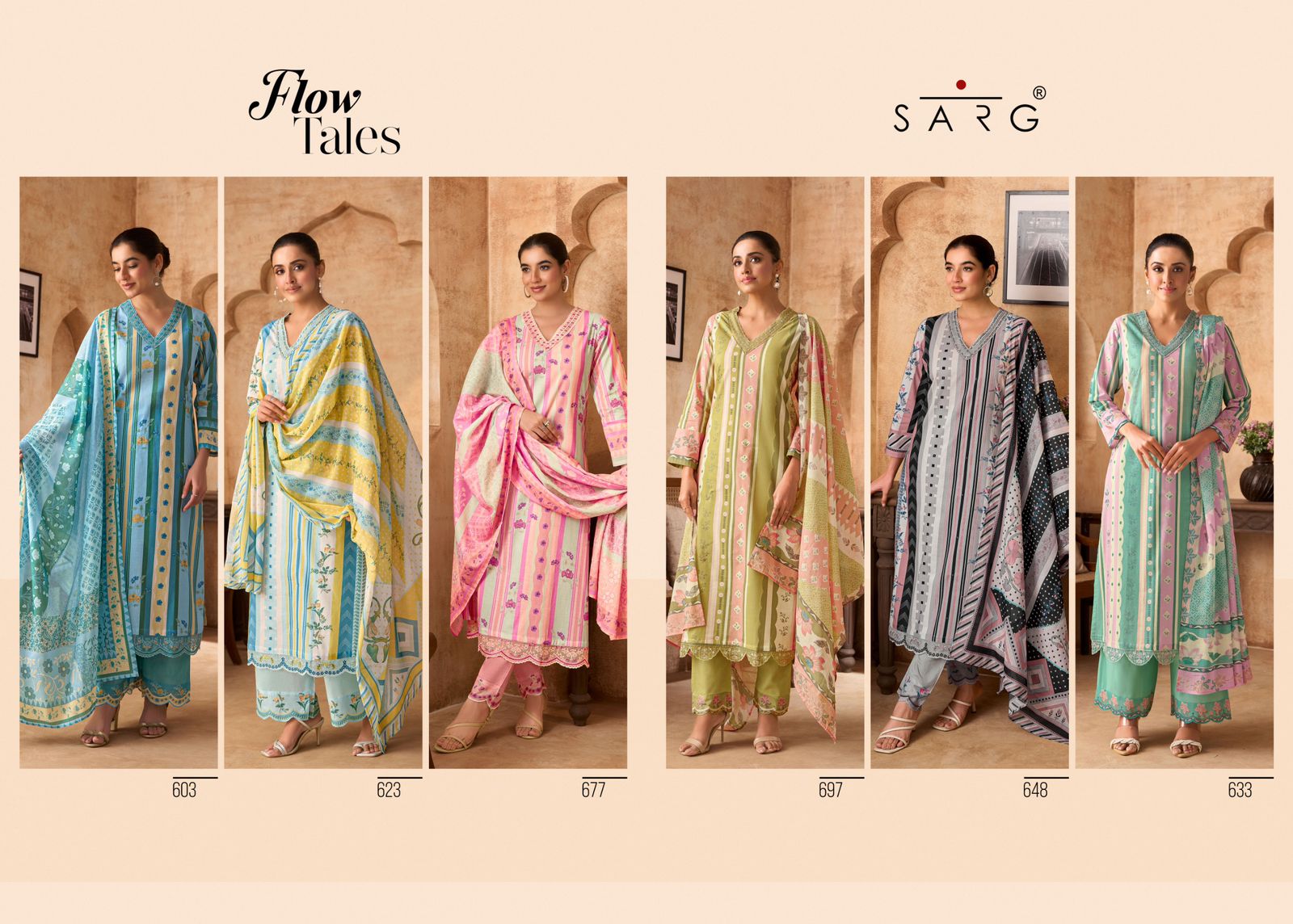 Sahiba Sarg  flow Tales ladies suits wholesalers