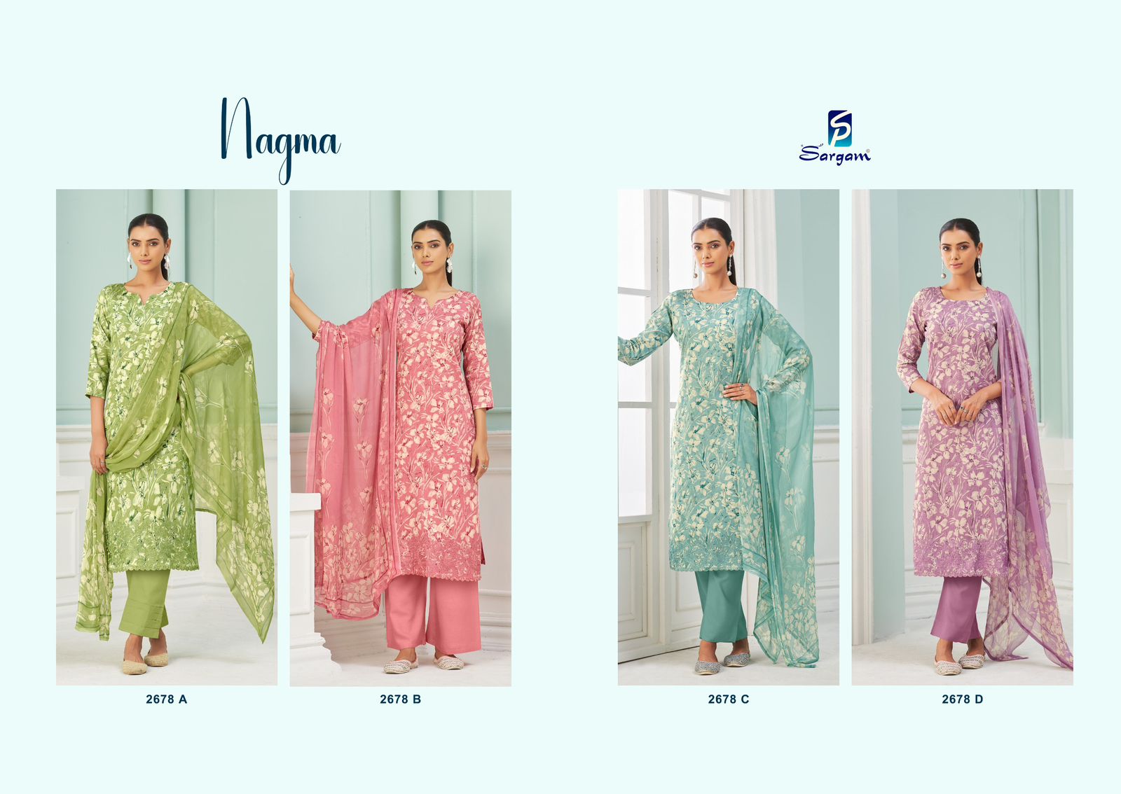 Sargam Nagma pure jam ladies suits wholesalers