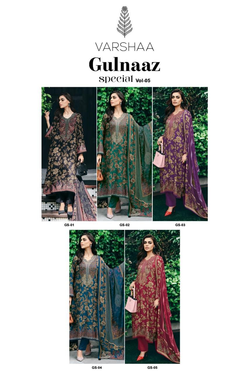 Varsha Gurnaaz Special 5 ladies suits wholesalers