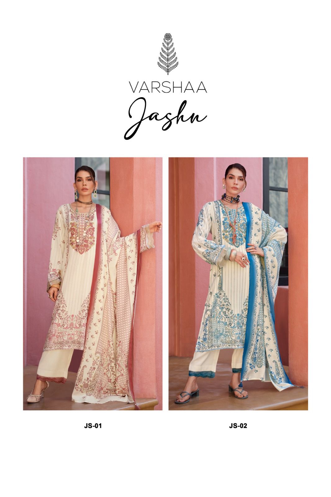 Varsha jashn ladies muslin suits wholesalers