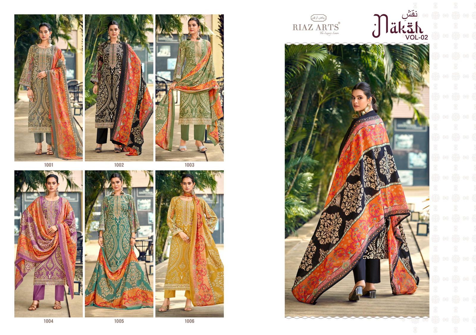 Riaz arts Naksh Vol-2 cotton lawn ladies suits