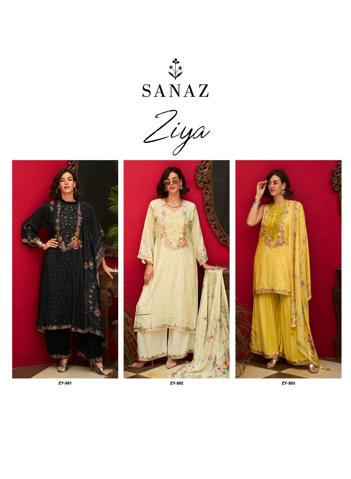 Sana Ziya muslin ladies suits wholesalers